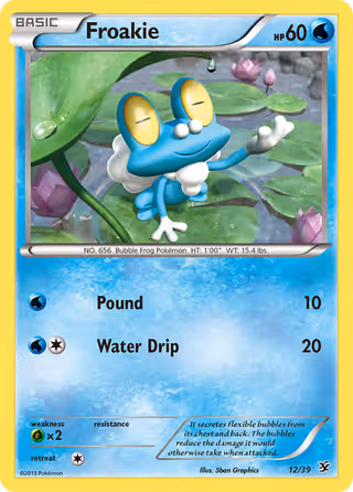 Froakie 12/39 Pokemon card