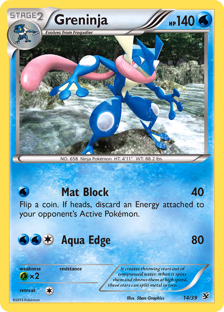 Greninja 14/39 Pokemon card