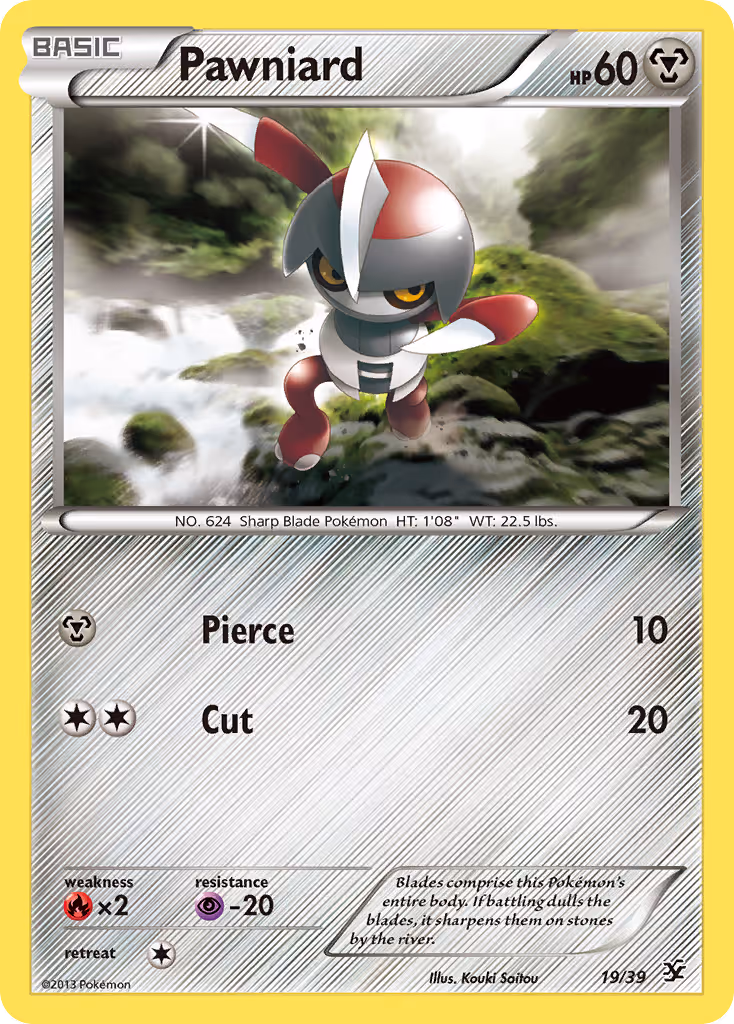 Pawniard 19/39 Pokemon card