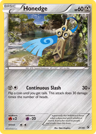 Honedge 21/39 Pokemon card