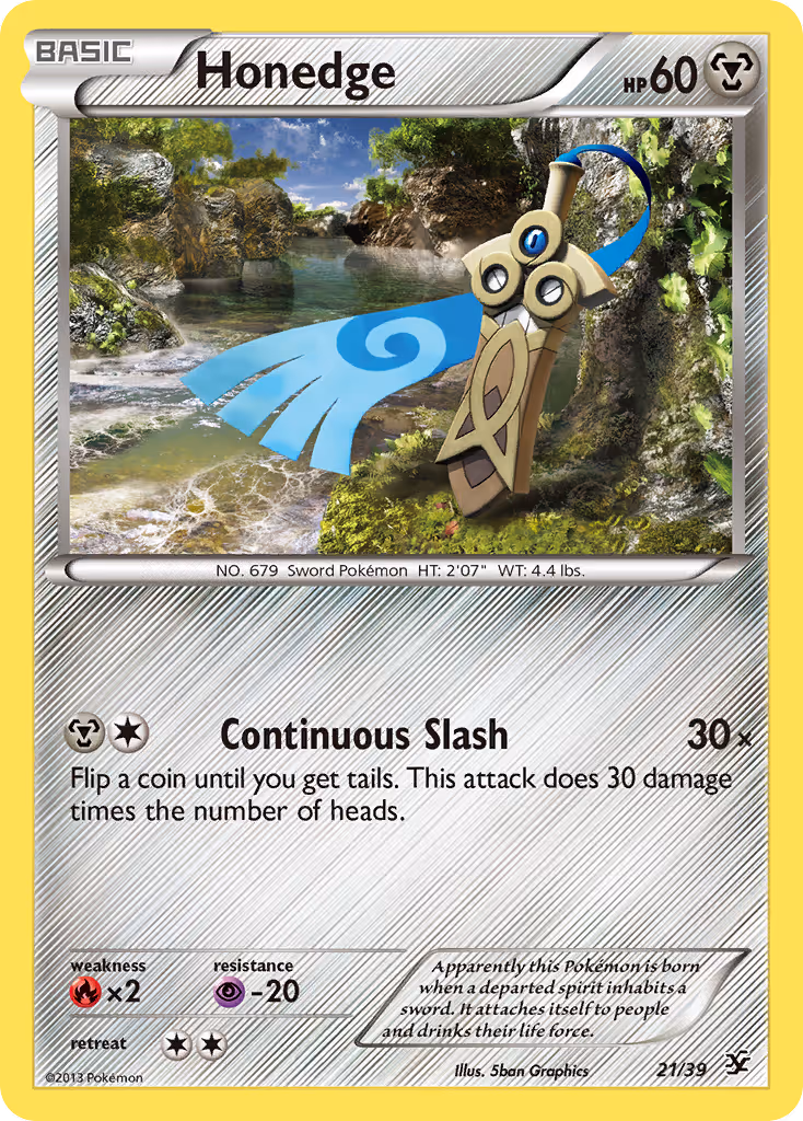 Honedge 21/39 Pokemon card