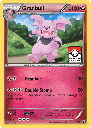Granbull 23/39 Pokemon card