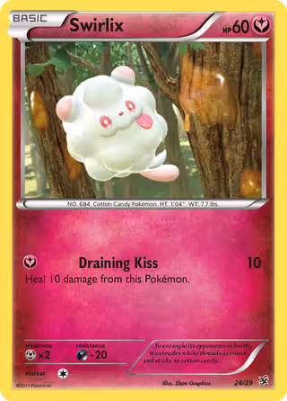 Swirlix 24/39 Pokemon card