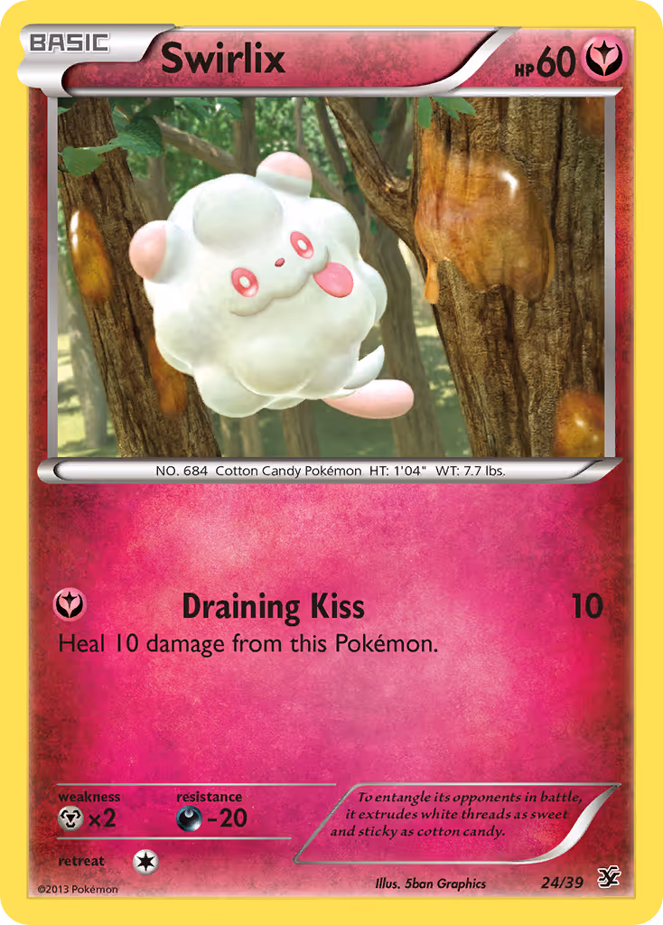 Swirlix 24/39 Pokemon card