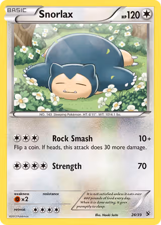 Snorlax 26/39 Pokemon card