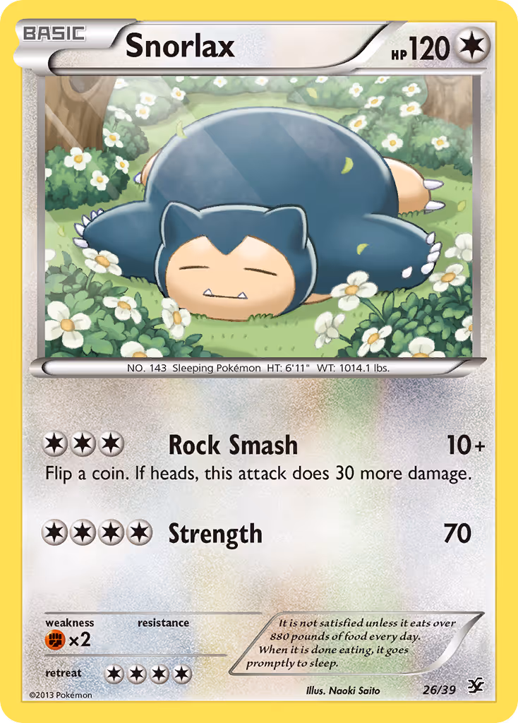 Snorlax 26/39 Pokemon card