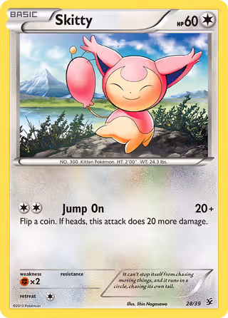 Skitty 28/39 Pokemon card