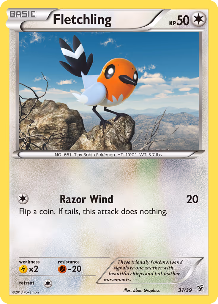Fletchling 31/39 Pokemon card