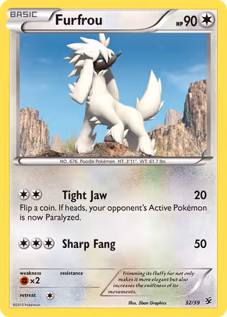 Furfrou 32/39 Pokemon card