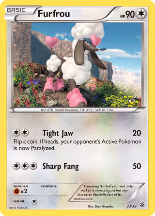 Furfrou 33/39 Pokemon card