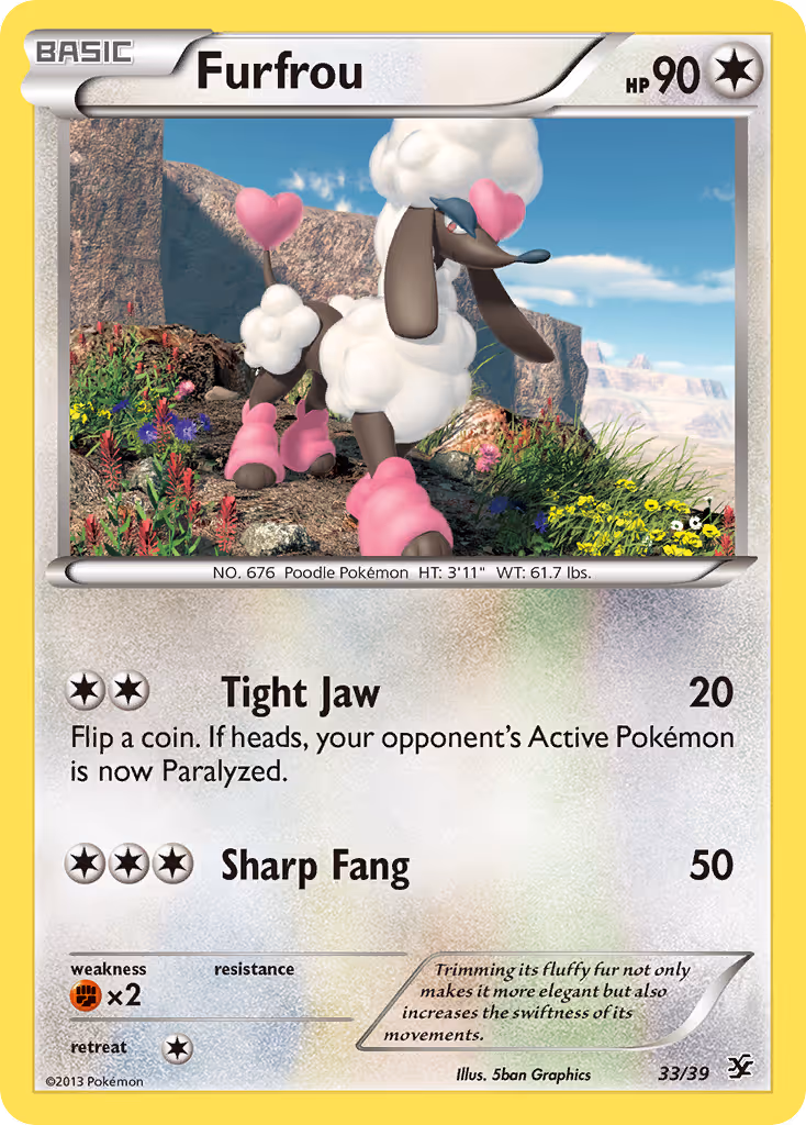 Furfrou 33/39 Pokemon card