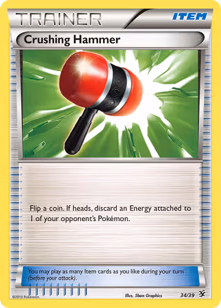 Crushing Hammer 34/39 Pokemon card