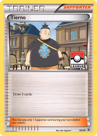 Tierno 39/39 Pokemon card