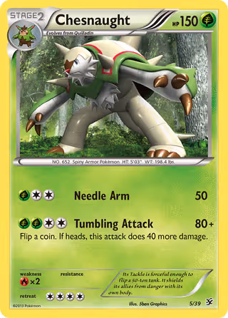 Chesnaught 5/39 Pokemon card