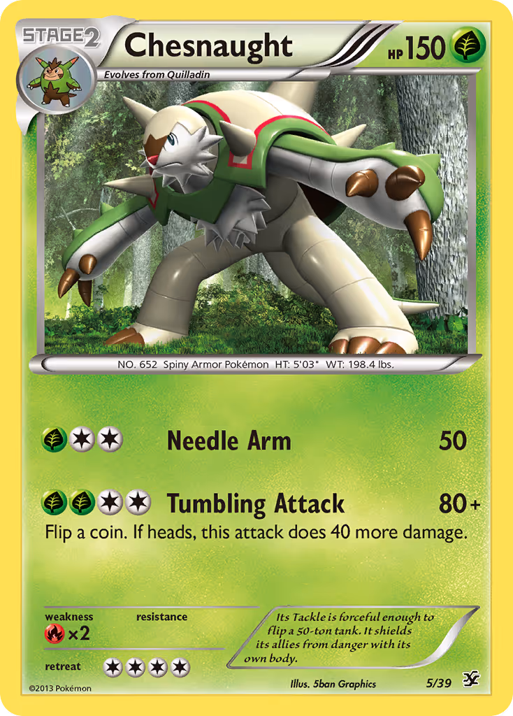 Chesnaught 5/39 Pokemon card