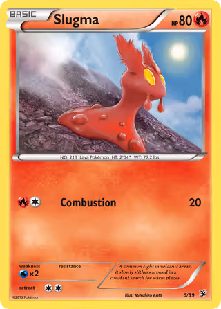 Slugma 6/39 Pokemon card
