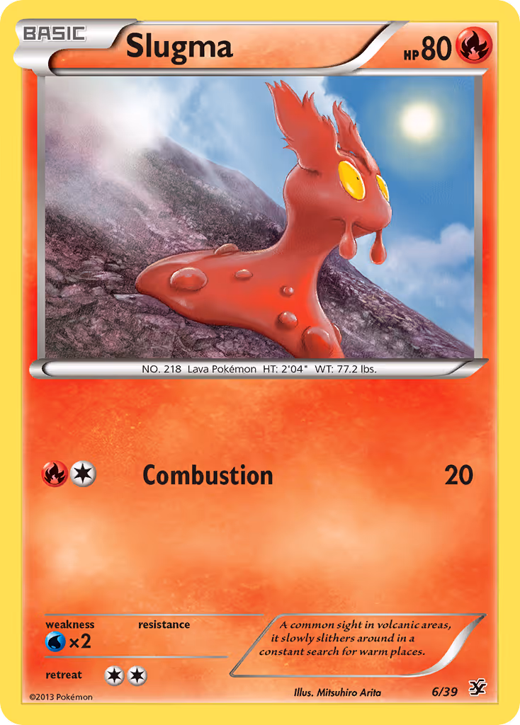 Slugma 6/39 Pokemon card