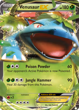 Venusaur EX 1/146 Pokemon card