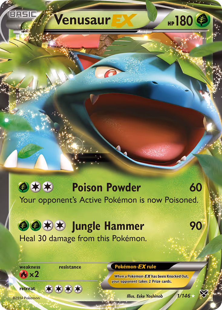 Venusaur EX 1/146 Pokemon card