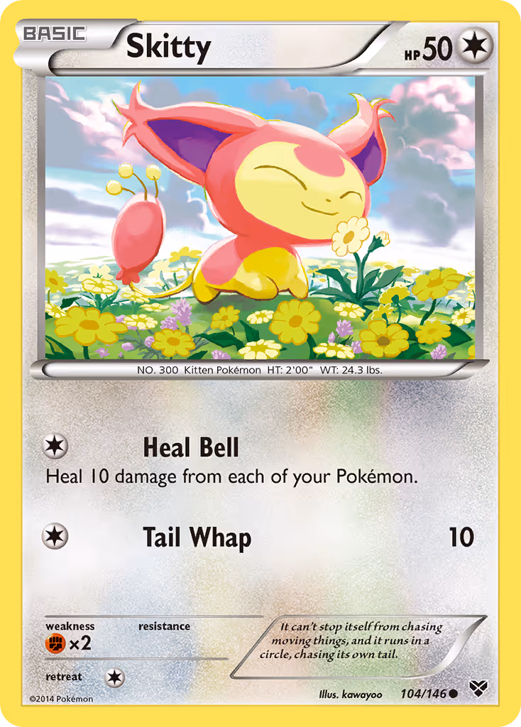 Skitty 104/146 Pokemon card