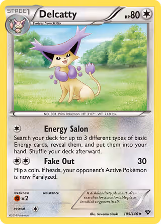 Delcatty 105/146 Pokemon card