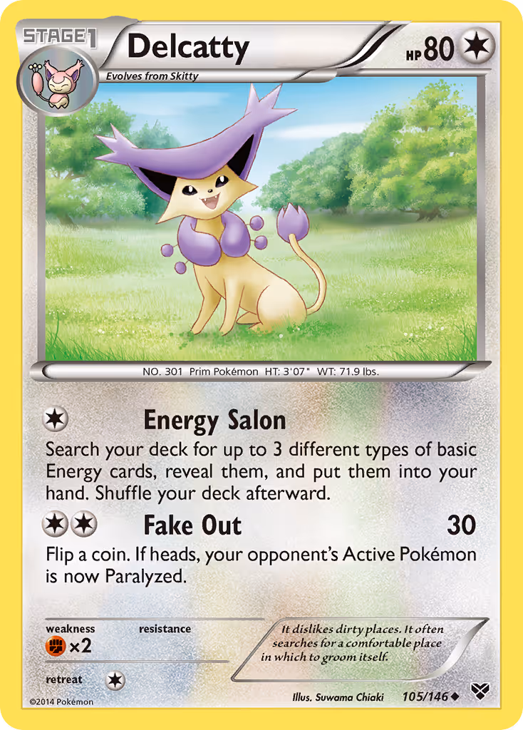 Delcatty 105/146 Pokemon card