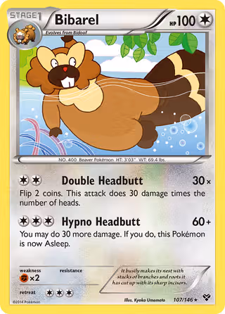 Bibarel 107/146 Pokemon card