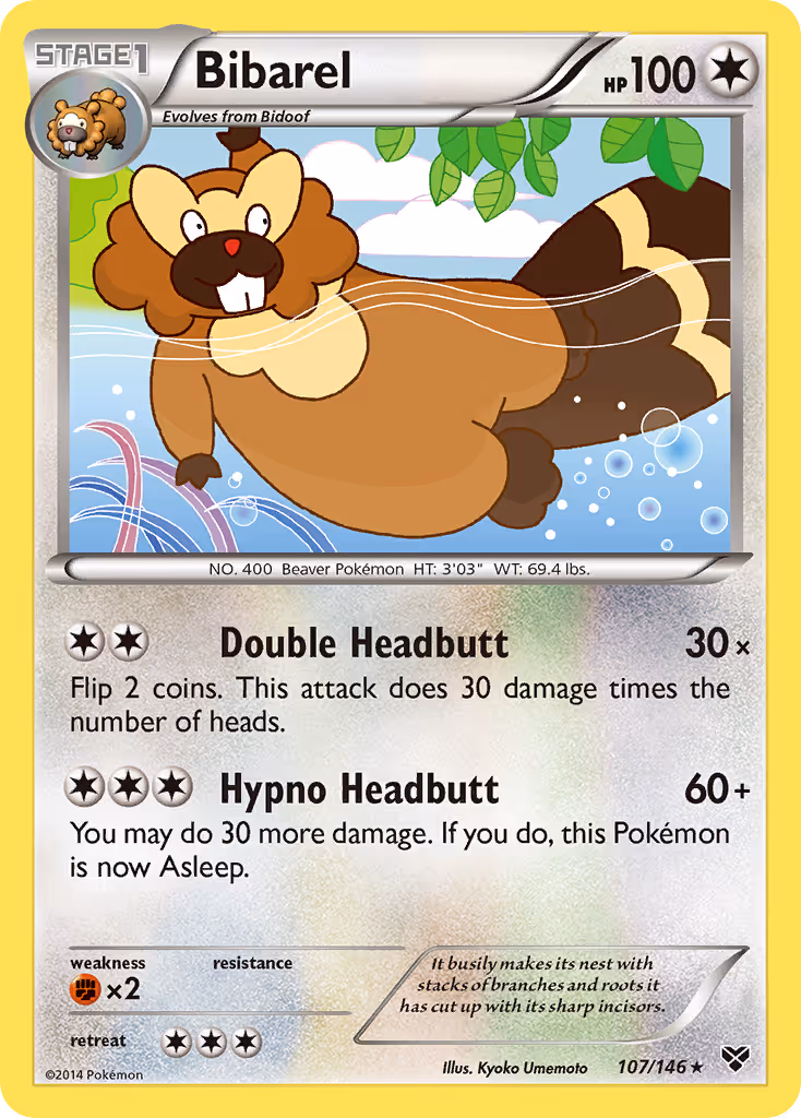 Bibarel 107/146 Pokemon card
