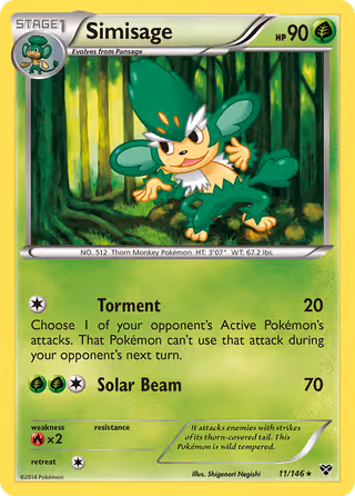 Simisage 11/146 Pokemon card