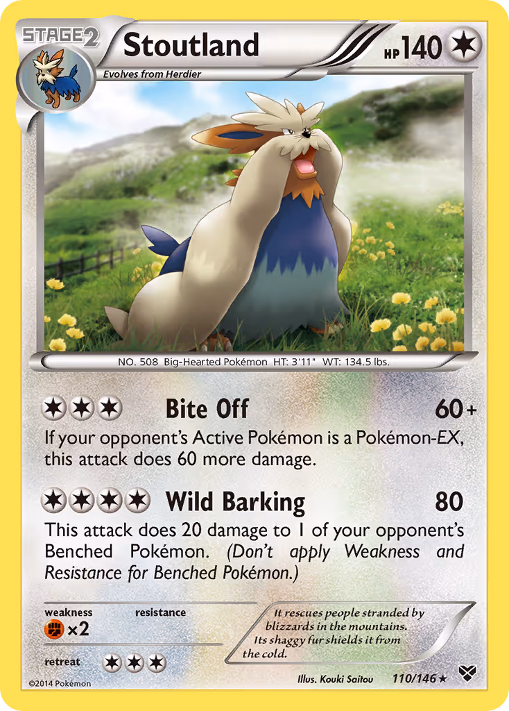 Stoutland 110/146 Pokemon card