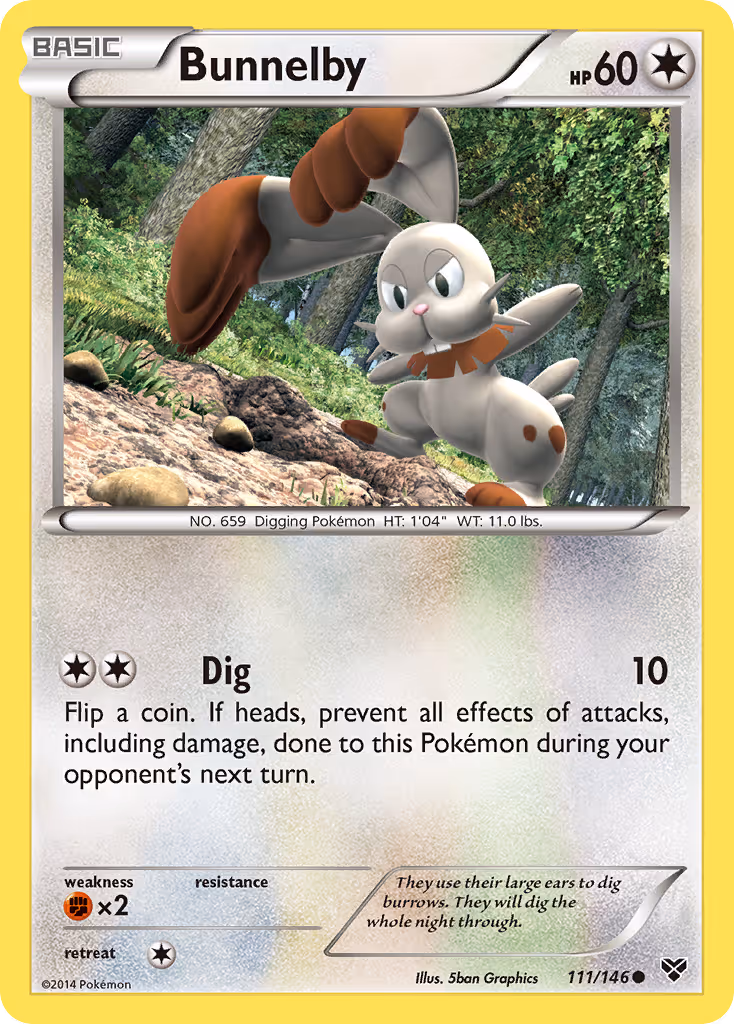 Bunnelby 111/146 Pokemon card
