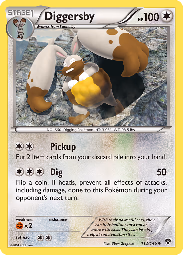Diggersby 112/146 Pokemon card