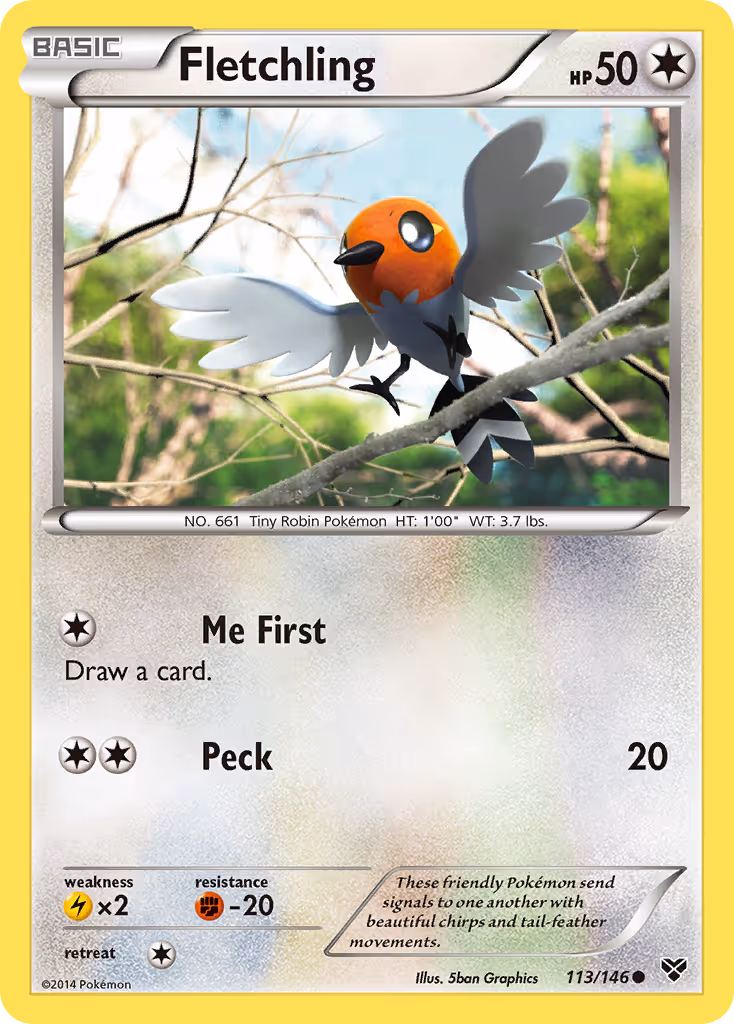Fletchling 113/146 Pokemon card