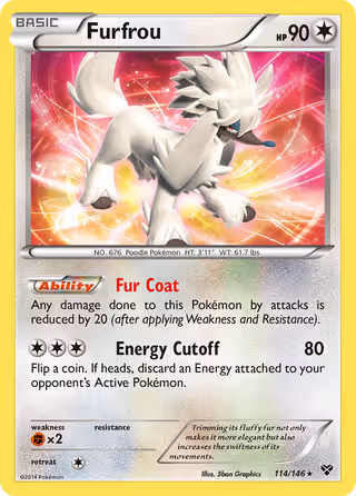 Furfrou 114/146 Pokemon card
