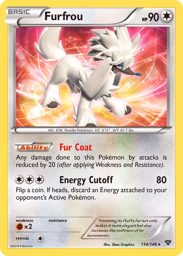 Furfrou 114/146 Pokemon card