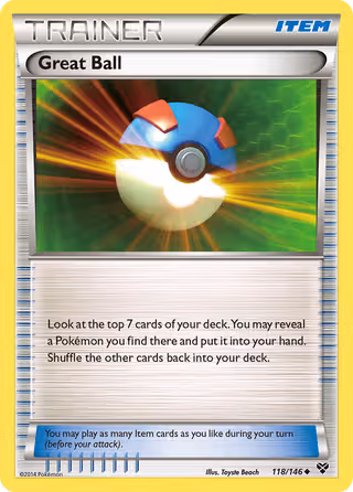 Great Ball 118/146 Pokemon card