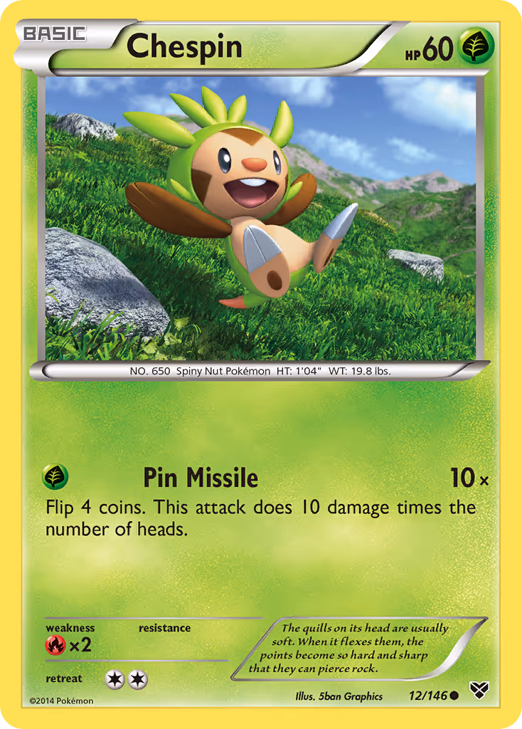 Chespin 12/146 Pokemon card