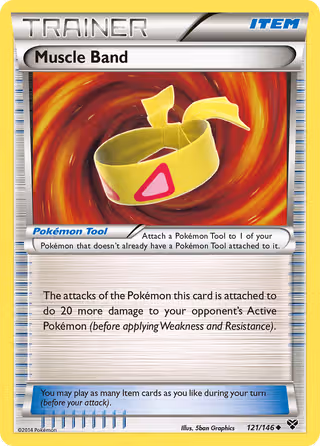 Muscle Band 121/146 Pokemon card