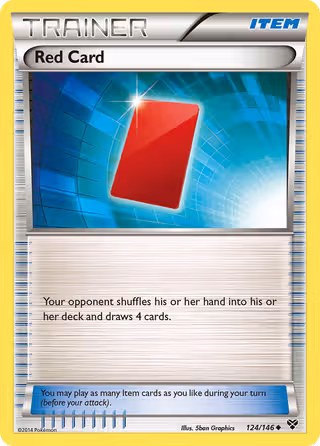 Red Card 124/146 Pokemon card