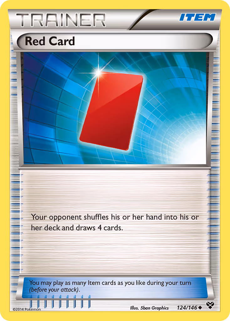 Red Card 124/146 Pokemon card