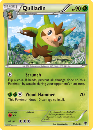 Quilladin 13/146 Pokemon card