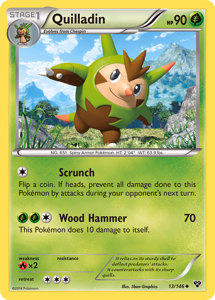 Quilladin 13/146 Pokemon card