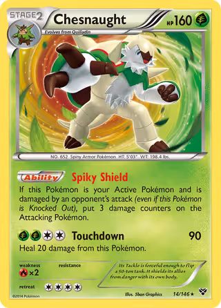 Chesnaught 14/146 Pokemon card