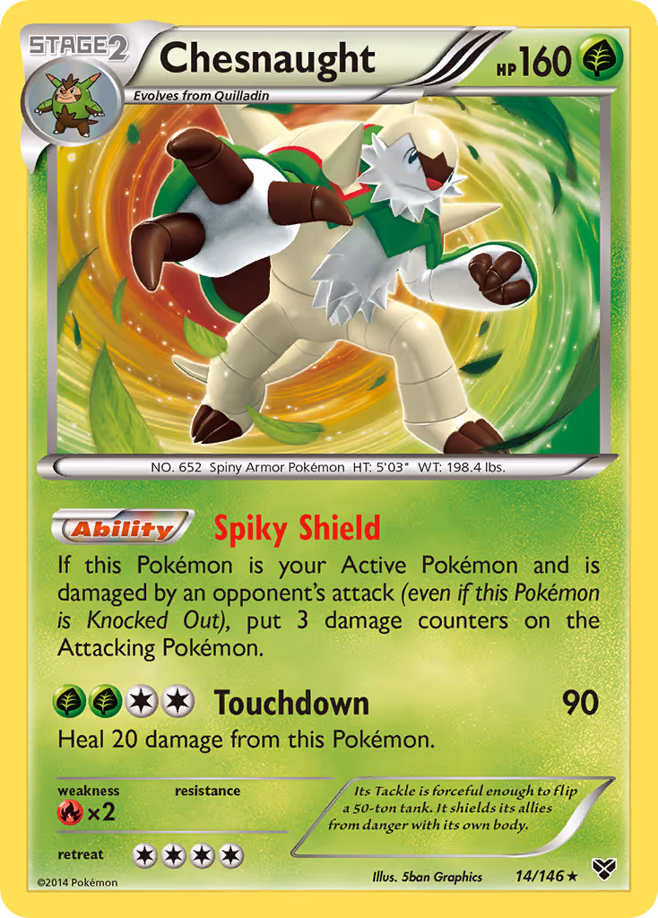Chesnaught 14/146 Pokemon card