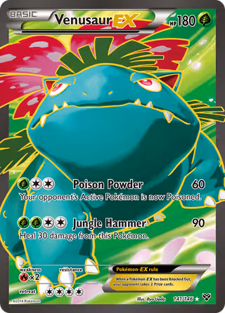 Venusaur EX 141/146 Pokemon card
