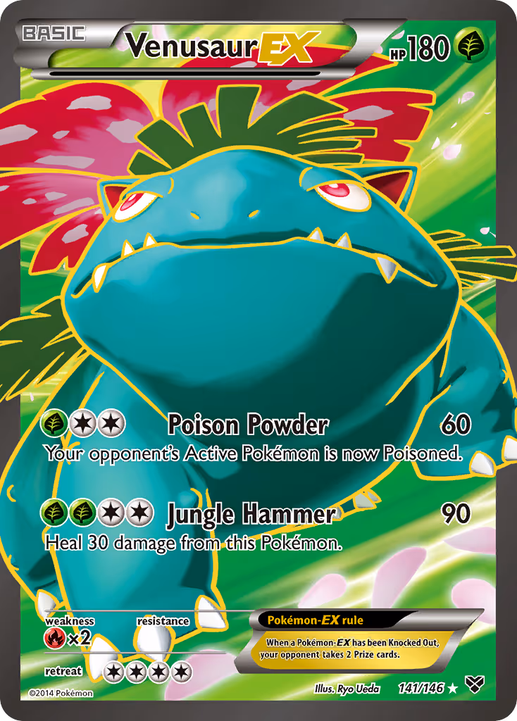 Venusaur EX 141/146 Pokemon card