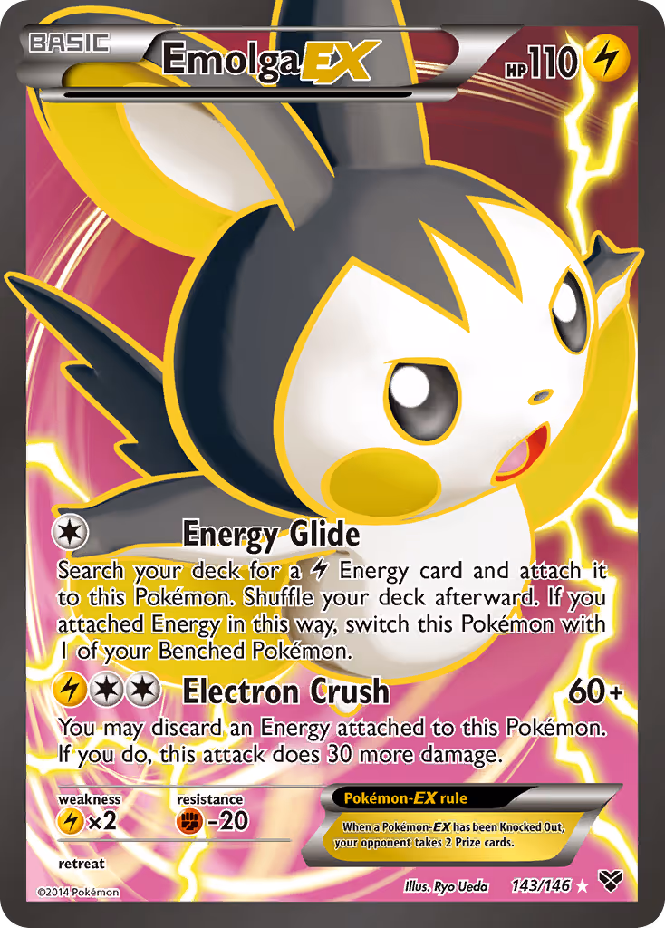 Emolga EX 143/146 Pokemon card