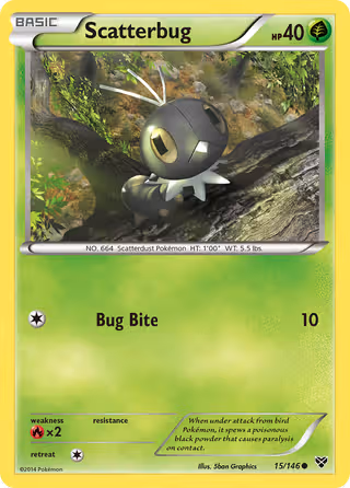 Scatterbug 15/146 Pokemon card