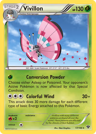Vivillon 17/146 Pokemon card