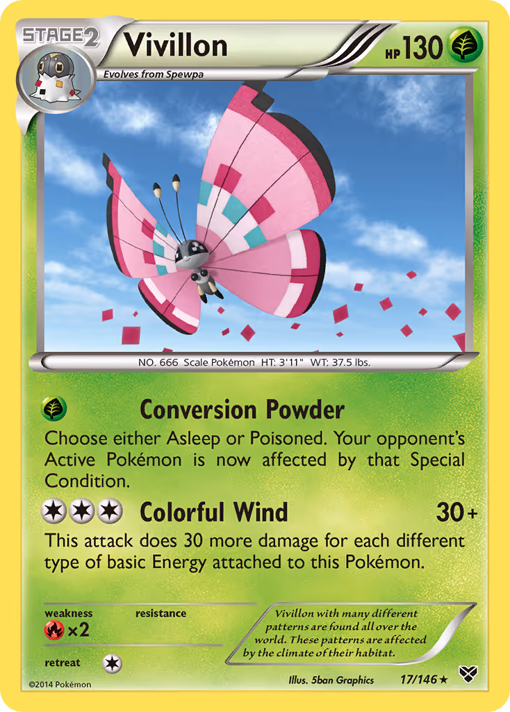 Vivillon 17/146 Pokemon card
